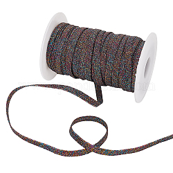 Elastische Schnur aus Arricraft-Polyester, mit Glitzerpulver, Wohnung, Farbig, 6 mm, ca. 36 Yard (32.91m)/Satz
