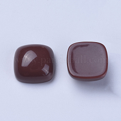 樹脂カボション  正方形  サドルブラウン  14.5~15x14.5~15x7~7.5mm