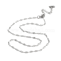 304 collar de cadena con textura de acero inoxidable, color acero inoxidable, 15.75 pulgada (40 cm)