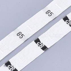 Étiquettes de taille de vêtements (85), Accessoires de vêtement, étiquettes de taille, blanc, 12.5mm, environ 10000 pcs / sachet 