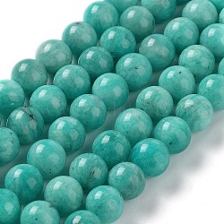 Pietra preziosa naturale perle tonde amazonite fili, 8mm, Foro: 1 mm, circa 48pcs/filo, 15.7 pollice