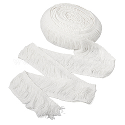 Ruban de coupe à franges en coton de 10 mètre, plat, blanc, 2-3/8 pouce (60 mm), environ 10 yards (9.14 m)/sac