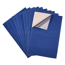 Paño de flocado de joyería, tela autoadhesiva, azul marino, 40x28.9~29 cm, 12 hoja / conjunto