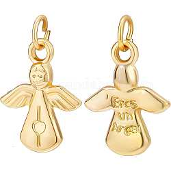 BENECREAT 30Pcs Angel Charms Alloy Pendants 18K Gold Plated Metal Charms for Necklace Bracelet Making and Crafting