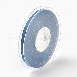 Rayonne et ruban de coton, ruban de bande sergé, ruban à chevrons, bleu acier, 1/4 pouce (6 mm), environ 50yards / rouleau (45.72m / rouleau)