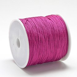Нейлоновая нить, китайский вязать шнур, средне фиолетовый красный, 1 мм, около 284.33 ярда (260 м) / рулон