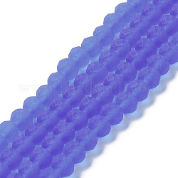 Chapelets de perles en verre transparente  , facette, mat, rondelle, support violet, 10mm, Trou: 1mm