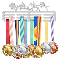 Superdant equestre medaglia display gancio corse di cavalli sport medaglia espositore per 40+ medaglie porta trofei premi supporto nastro display appeso a parete regalo atleta platino