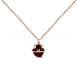 Ожерелье с подвеской из нефрита с имитацией китайского зодиака с милой свиньей для девочек и женщин, 925 ожерелье из стерлингового серебра, красные, розовое золото 