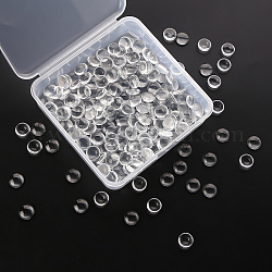 200 pièces cabochons en verre transparent, cabochon en dôme clair pour la fabrication de bijoux pendentif photo camée, clair, 11.5~12x4mm, 200 pcs / boîte