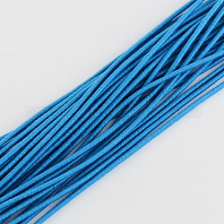 Elastic Cord, with Fibre Outside and Rubber Inside, Dodger Blue, 2.5mm, about 87.48 yards(80m)/bundle