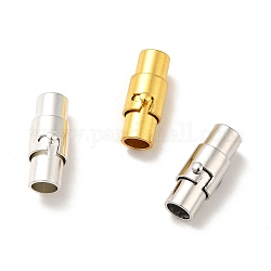 Brass Locking Tube Magnetic Clasps, Column, Mixed Color, 15x6mm, Hole: 4mm