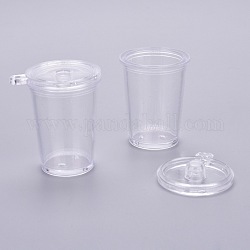 Прозрачные пластиковые подвески, чашка, прозрачные, 43.5x34.5 мм, отверстие : 2.5 мм