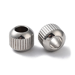 303 perline in acciaio inossidabile, rondelle, colore acciaio inossidabile, 8x7mm, Foro: 4.2 mm