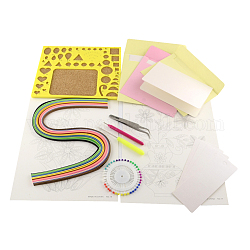 DIY Papier Quilling Leisten-Sets: 16 Farbpapier quilling Streifen, zufällige Farbe Papier Quilling Werkzeug, Bookmark und Karten, Mischfarbe, 30x22x2.5 cm