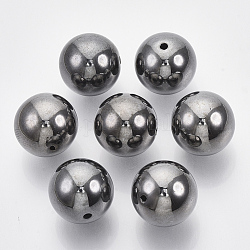 Ccb Kunststoff-Perlen, Runde, Grau, 16x15.5 mm, Loch: 1.6 mm, 230 Stück / 500 g