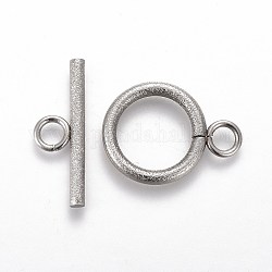 304 cierres marineros de acero inoxidable, para la fabricación de la joya diy, textura, anillo, color acero inoxidable, bar: 7x20x2 mm, agujero: 3 mm, anillo: 19x14x2 mm, agujero: 3 mm