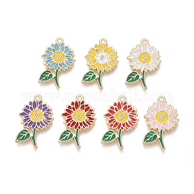 Подвески из эмали и сплава&nbsp;ENAM-T024-32M-G-1