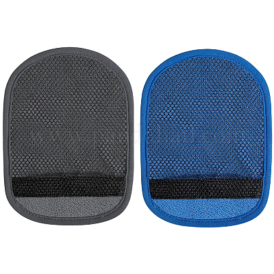 2 шт. двухцветные бархатные перчатки для удаления песка&nbsp;AJEW-CP0010-14-1