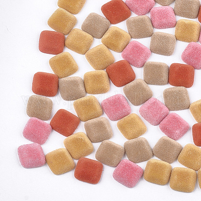 Cabochons flocky en résine&nbsp;X-FIND-T046-57-1