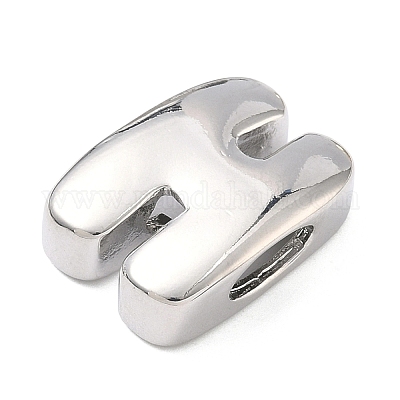 Латунные бусины с инициалами&nbsp;KK-B167-27P-01H-1