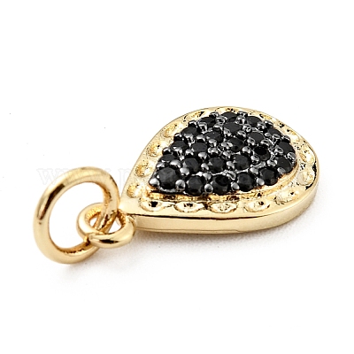 Латунные микро проложить кубического циркония подвески KK-E015-11G-1