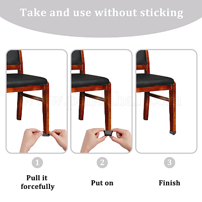 Gorgecraft 20 confezione tappi neri per le gambe delle sedie silicone  antirumore protezioni per le gambe