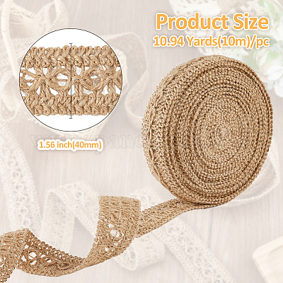 Плетеные ленты из мешковины длиной 10 м.&nbsp;OCOR-WH0093-32-1