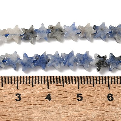 Натуральное синее пятно нитки из бисера яшмы&nbsp;G-F817-A12-01-1