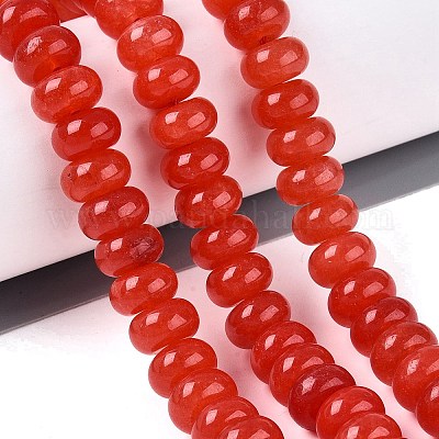 Natürliche weiße Jade perlen Stränge&nbsp;G-Q613-01F-30-1