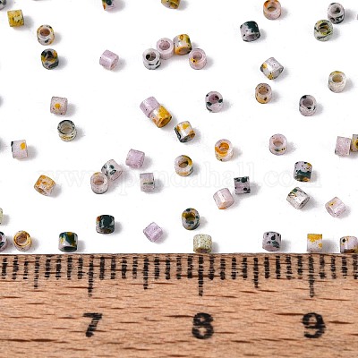 Цилиндрические стеклянные бусины Пикассо&nbsp;GLAA-T028-12A-12-1