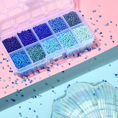 8500шт 10 стильные стеклянные бусины&nbsp;SEED-YW0001-80B-1