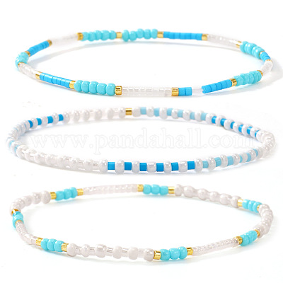 3-teiliges Set aus dehnbarem Armband aus Glasperlen für Damen&nbsp;YT3282-1-1