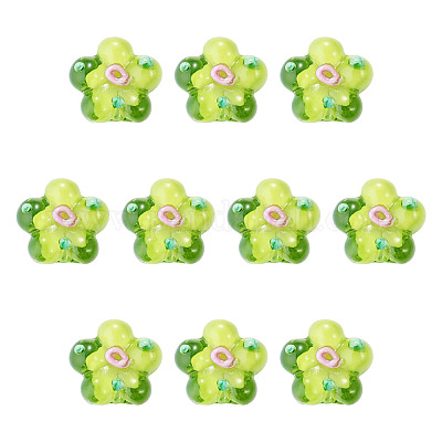 Perle di lampwork fatte a mano da 10 pz&nbsp;LAMP-TADJ0001-01H-1