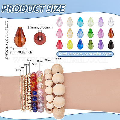 396шт 18 стиля акриловые бусины&nbsp;MACR-PH0002-03-1