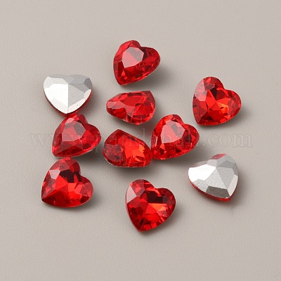 Cabochons de strass en verre&nbsp;RGLA-WH0001-10B-03-1