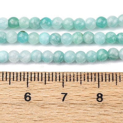 Природных амазонит бисер нитей&nbsp;LS-G-RM2025-B03-3.5mm-1