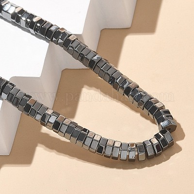 Шестиугольные синтетические немагнитные гематитовые бусины ожерелья NJEW-R020-09-1