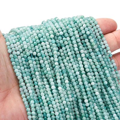 Природных амазонит бисер нитей&nbsp;LS-G-RM2025-B03-3.5mm-1
