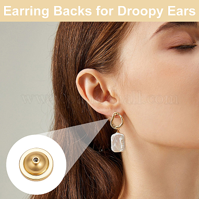 24 шт. Латунные гайки для ушей&nbsp;KK-ME0003-65G-1