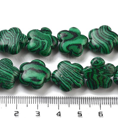 Stränge synthetischer Malachlitperlen&nbsp;G-F769-C01-01-1