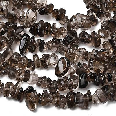 Природные дымчатый кварц чипов бисером нити&nbsp;F037-1