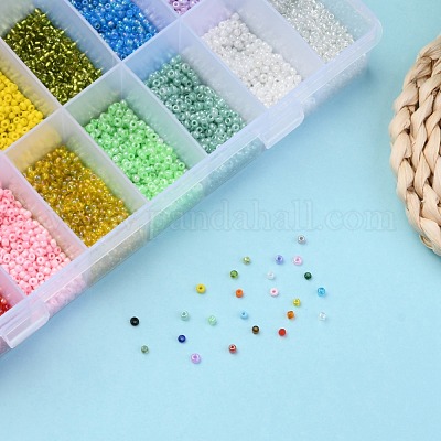 PH PandaHall 12 Colors 2-Hole Glass Seed Beads, 300pcs 2 Sizes Tila Beads  Flat Rectangular Square Beads Japanese Glass Beads Spacer Beads for Jewelry