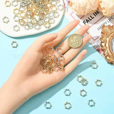 100шт 2 цвета ccb пластиковая рамка для бусин&nbsp;CCB-YW0001-68-1