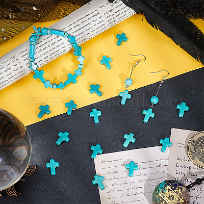 5 нити синтетических бирюзовых бусин нити TURQ-NB0001-13B-1