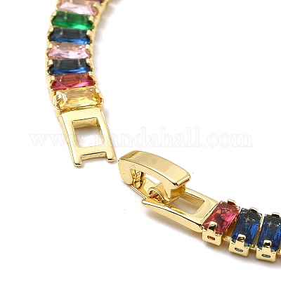 Кубический цирконий классическое теннисное ожерелье для девочки женский подарок NJEW-A005-01G-1