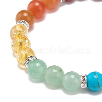 Bracelet Perles Citrine Verte & Jade - Chaîne De Guérison Et Bien-être - Style Naturel