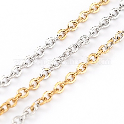 Two Tone 304 Stainless Steel Cable Chains CHS-B001-20-1