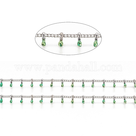 Handgefertigte Perlenkette aus Messing CHC-G011-07P-04-1