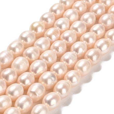Fili di perle di perle d'acqua dolce coltivate naturali PEAR-E016-122-1